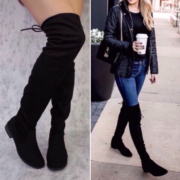 Unisa Shoes - Unisa Black Over-the-Knee Boots